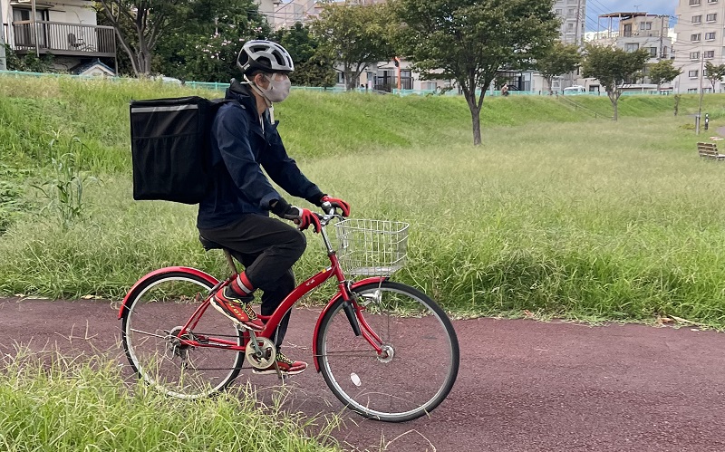 走行中_シティサイクル_良い乗り方1