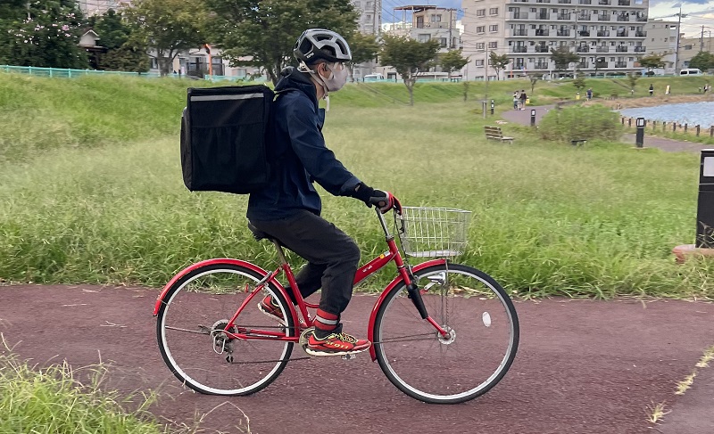 走行中_シティサイクル_良い乗り方2