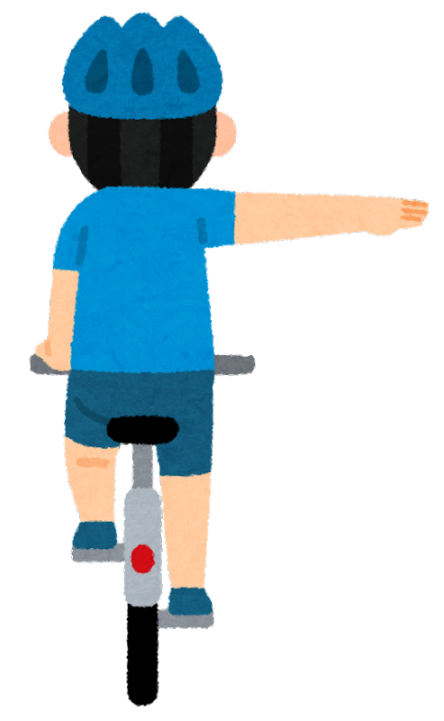 右へ進路変更ハンドサイン